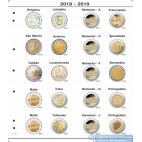 Farebný medzilist do albumov NUMIS na pamätné 2 Euro mince - 20 mincí na stranu - číslo 22 - 2018-2019