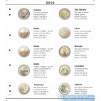 Farebný medzilist do albumov NUMIS na pamätné 2 Euro mince - 10 mincí na stranu - číslo 48 - 2019