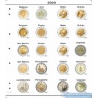Farebný medzilist do albumov NUMIS na pamätné 2 Euro mince - 20 mincí na stranu - číslo 25 - 2020