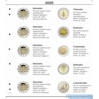 Farebný medzilist do albumov NUMIS na pamätné 2 Euro mince - 10 mincí na stranu - číslo 51 - 2020