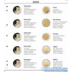 Farebný medzilist do albumov NUMIS na pamätné 2 Euro mince - 10 mincí na stranu - číslo 54 - 2020