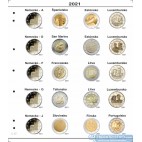 Farebný medzilist do albumov NUMIS na pamätné 2 Euro mince - 20 mincí na stranu - číslo 27 - 2021