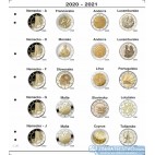 Farebný medzilist do albumov NUMIS na pamätné 2 Euro mince - 20 mincí na stranu - číslo 26 - 2020-2021