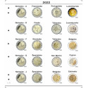 Farebný medzilist do albumov NUMIS na pamätné 2 Euro mince - 20 mincí na stranu - číslo 29 - 2022