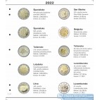 Farebný medzilist do albumov NUMIS na pamätné 2 Euro mince - 10 mincí na stranu - číslo 61 - 2022