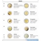 Farebný medzilist do albumov NUMIS na pamätné 2 Euro mince - 10 mincí na stranu - číslo 68 - 2023