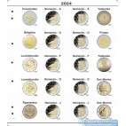 Farebný medzilist do albumov NUMIS na pamätné 2 Euro mince - 20 mincí na stranu - číslo 34 - 2024