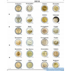 Farebné medzilisty do albumov OPTIMA na pamätné 2 Euro mince - 24 mincí na stranu - 2004-2024