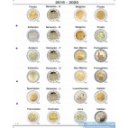 Farebné medzilisty do albumov OPTIMA na pamätné 2 Euro mince - 24 mincí na stranu - 2004-2024