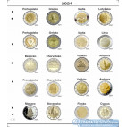 Farebný medzilist do albumov NUMIS na pamätné 2 Euro mince - 20 mincí na stranu - číslo 35 - 2024