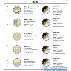 Farebn&yacute; medzilist do albumov NUMIS na pam&auml;tn&eacute; 2 Euro mince - 10 minc&iacute; na stranu - č&iacute;slo 78 - 2025
