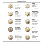 Farebné medzilisty do albumov NUMIS na pamätné 2 Euro mince - 10 mincí na stranu - 70 ks - 2004-2023