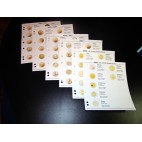 Farebn&eacute; medzilisty do albumov NUMIS na pam&auml;tn&eacute; 2 Euro mince - 10 minc&iacute; na stranu