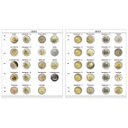 Farebné medzilisty do albumov NUMIS na pamätné 2 Euro mince