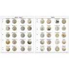 Farebné medzilisty do albumov NUMIS na pamätné 2 Euro mince