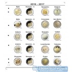 Farebný medzilist do albumov NUMIS na pamätné 2 Euro mince - 20 mincí na stranu - číslo 18 - 2016-2017