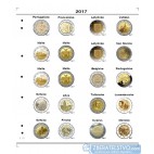 Farebný medzilist do albumov NUMIS na pamätné 2 Euro mince - 20 mincí na stranu - číslo 19 - 2017