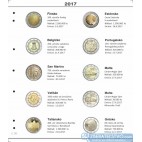 Farebné medzilisty do albumov NUMIS na pamätné 2 Euro mince - 10 mincí na stranu - číslo 37 - 2017